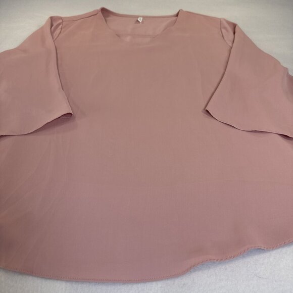 Taohuadao Women Size 2XL Blouse Pink & Blue Top 3/4 Sleeve Set of 2 - Picture 12 of 16